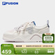 FILA FUSION斐樂(lè )官方潮牌章昊同款50-50 DX II帆布鞋新款休閑百搭運動(dòng)女板鞋