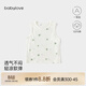 babylove嬰兒背心夏季純棉網(wǎng)眼清新夏日寶寶無(wú)袖t恤打底上衣夏裝 奶白 90 cm