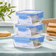 樂(lè )扣樂(lè )扣（LOCK&LOCK） 保鮮盒  微波爐加熱飯盒冷凍三件套520ml*2+640ml LLG983S601