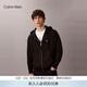 Calvin KleinJeans新款男士美式休閑運動(dòng)風(fēng)ck刺繡寬松連帽開(kāi)衫外套衛衣 UB1-太空黑 M