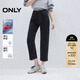 ONLY2025夏季新款萊卡面料高腰煙管褲直筒九分牛仔褲女|125349013 J09深牛仔灰色 L L標準褲長(cháng)