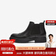 拔佳Bata切爾西靴男冬牛皮通勤低靴 黑色-絨里-Z6109 40