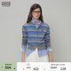 Teenie Weenie小熊女裝毛針織衫26年春季新款青春活力條紋圓領(lǐng)開(kāi)衫 灰色 S
