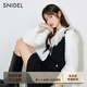 SNIDEL【精英衣櫥】荷葉邊蕾絲系帶雪紡袖針織衫上衣SWNT245231 混合色 均碼 （F）