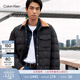 Calvin KleinJeans秋冬男士輕薄絎縫ck撞色燈芯絨襯衫領(lǐng)巴恩風(fēng)寬松羽絨服外套