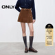 ONLY2025夏季新款立體褶裥顯瘦A字皮裙短裙半身裙女|12539M005 H9Z卡布奇諾棕 M