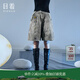 日著(zhù)趣銀河灰五分牛仔褲2025新款女裝夏季寬松水洗做舊復古短褲女 銀河灰 XL