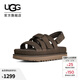 UGG夏季新款女士時(shí)尚舒適純色魔術(shù)貼金星格里姆休閑涼鞋 1175122 DNSS | 煙灰色 36