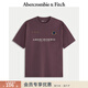 Abercrombie & Fitch美式棉質(zhì)舒適百搭LOGO圖案圓領(lǐng)短袖T恤上衣25秋季男裝123-5087 紅棕色 XS (170/84A)