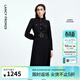 朗姿朗姿復古A字立領(lǐng)氣質(zhì)修身通勤裙秋新款連衣裙 黑色 L