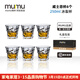MUMU高端歐式威士忌洋酒杯子無(wú)鉛玻璃酒具家用烈酒樽套裝組合6只裝