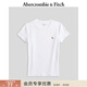 Abercrombie & Fitch【百搭圓領(lǐng)】小麋鹿圖案女裝25夏季美式修身短袖T恤139-5273 白色（棕色小麋鹿） XXS (160/76A)