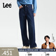 Lee【張凌赫代言】經(jīng)典直筒五袋款女保暖顯瘦牛仔褲潮流LWB10042 深藍色 28