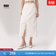 Levi's李維斯冰酷系列新款女士法式開(kāi)衩直筒白色牛仔半身裙 白色 S (25)