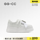 GG-CC【純白心跳】春季新款時(shí)尚蕾絲小白鞋厚底百搭休閑板鞋G26U8078 白色 36