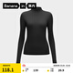 蕉內（Bananain）【劉浩存同款】熱皮501+女士保暖衣內搭長(cháng)袖T恤肌底衣打底衫秋冬 【小高領(lǐng)】黑色 L