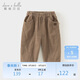 戴維貝拉【商場(chǎng)同款】?jì)和澴忧镅b男童棉燈芯絨長(cháng)褲直筒褲