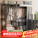 安爾雅簡(jiǎn)易衣柜免工具安裝可折疊臥室出租房大容量全鋼架加粗鋼管布衣柜