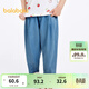 巴拉巴拉兒童褲子男童夏裝童裝寶寶長(cháng)褲女童純色牛仔褲潮 牛仔中藍88201 110