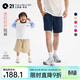 Q21兒童褲戶(hù)外機能短褲男童女寶寶耐磨速干休閑褲夏季五分褲 靜謐藍 170 成人男-腰帶款