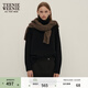 Teenie Weenie【澳毛+牦牛絨混紡】小熊冬裝靜奢風(fēng)高領(lǐng)毛衣女 黑色 S 160