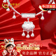 中國黃金（CHINA GOLD）百福吉言平安鎖足銀項鏈寶寶銀鎖長(cháng)命鎖嬰兒周歲禮物新生兒見(jiàn)面禮 足銀百福鈴鐺寶寶項圈