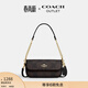 蔻馳（COACH）奧萊女士女包經(jīng)典標志HAILEY 20號翻蓋手提包單肩斜挎包 IM/胡桃木色/黑色