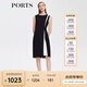 PORTS寶姿早春新款女裝連衣裙ALD8D014JWP052 BLACK CREAM M (6)