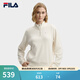 FILA 斐樂(lè )楊冪同款女子套頭衛衣冬季新款休閑寬松半拉鏈針織上衣 雪糕白-IV M 165/84A/M