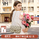 VANESSA HOGAN VH女包山茶花信封包春夏輕奢老花鏈條單肩斜挎包生日禮物送女友 綠色+綠野仙蹤禮袋（送禮首選）