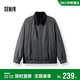 森馬（Semir）棉服男假兩件飛行員拼接牛仔棉衣2025年oversize冬109725112106