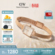 丹尼爾惠靈頓（DanielWellington）DW女士手表復古星環(huán)小方糖石英腕表輕奢小眾送女友生日禮物DW731