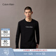Calvin KleinJeans春秋男士休閑通勤ck字母印花圓領(lǐng)內搭打底衫長(cháng)袖T恤上衣