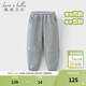 戴維貝拉（DAVE＆BELLA）兒童針織褲子冬裝新款女童束腳褲中大童加絨長(cháng)褲小孩子休閑褲 花灰色【現貨】 150 cm（建議身高140-150cm）