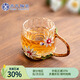 蘇氏陶瓷玻璃琺瑯彩雛菊磨切杯品茗杯喝茶杯主人杯
