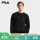 FILA 斐樂(lè )官方男子套頭衛衣冬新款時(shí)尚簡(jiǎn)約基礎針織長(cháng)袖上衣 正黑色-BK L 175/96A/L