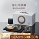 萬(wàn)仟堂（Edenus）整套茶具簡(jiǎn)約辦公便捷玻璃隔熱大容量茶壺自在萃茶器隨手禮 純白 7件 1壺2杯1漏1瀝水墊1茶漏墊1刷