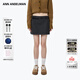 ANN ANDELMAN【羅潾同款】官方直營(yíng)高腰a字半身裙女包臀修身配腰帶毛呢短裙子 黑色 S