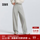 森馬（Semir）休閑褲女春季松緊腰抽繩闊腿褲女生顯瘦ins潮流百搭慵懶衛褲 灰色調00422 M