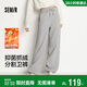 森馬（Semir）發(fā)熱抑菌抓絨抽繩分割寬松2025百搭闊腿褲女冬休閑褲109725127001