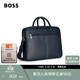 雨果博斯BOSS男士紋理裝飾人造革公文包 404-深藍色 常規