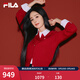 FILA春晚同款腮紅毛衣斐樂(lè )楊冪同款女士編織外套2026春新款新年麻花衫 節奏紅-PK M 165/84A/M