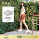 莎莎蘇【明星同款】春夏新款小奶糕厚底增高舒適德訓鞋女鞋小白鞋運動(dòng)鞋 珍珠白 【春/秋/冬推薦】 35
