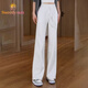 Sweetly·Sun褲子女2026春秋新款寬松百搭顯瘦闊腿褲女時(shí)尚女裝氣質(zhì)直筒褲子女 【白花灰】氣質(zhì)百搭 常規 （春秋） S 【建議80-90斤】