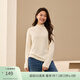 纖莉秀【綿云衫】煙管領(lǐng)奶fufu軟糯針織打底衫大碼女裝胖mm冬新款3700 杏色 XL