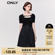 ONLY秋季氣質(zhì)針織拼接高腰顯瘦短款連衣裙女|123207063 黑色-H1Z S (160) 80A