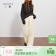 三彩2025冬季新款休閑褲松緊腰寬松直筒褲長(cháng)褲簡(jiǎn)約M 奶白色 XL 170/76A 170/76A
