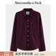 Abercrombie & Fitch【美式經(jīng)典】小麋鹿圖案百搭牛津長(cháng)袖襯衫25秋季女裝140-5247 紫紅色 S (165/88A)