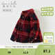 戴維貝拉（DAVE＆BELLA）童裝男襯衣兒童襯衫男童長(cháng)袖春裝寶寶衣服春秋上衣大童格子打底衫 紅色格【DB3224618-C】 120 （建議身高110-120cm）