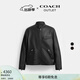 蔻馳（COACH）奧萊男士皮革賽車(chē)夾克外套戶(hù)外 黑色 L